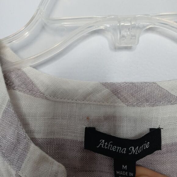 Athena Marie linen blouse size medium - Picture 3 of 6